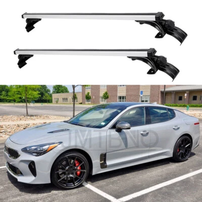 Portabicicletas de carga de aluminio con barra transversal de techo superior de 48" para Kia Stinger Forte Foto 1 de 4