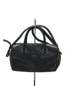 Auténtico bolso de mano de lona para bebé SAINT LAURENT cuero negro dorado Japón - Imagen 1 de 9