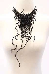 NWT $2995 Brunello Cucinelli Shiny Bead Coiled Choker W/925 Silver Hardware A176 - Picture 1 of 7