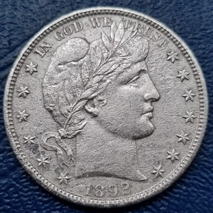 1892 S Barber Half Dollar 50c Higher Grade AU Details #73010 - Picture 1 of 2