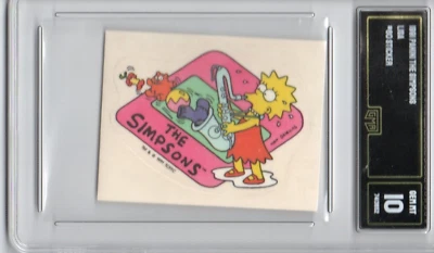 1991 PANINI THE SIMPSONS LISA STICKER#60 GEM MT 10 BY GMA AWESOME - Image 1 of 4