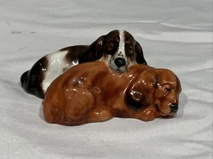 Vintage Royal Doulton 2 Cocker Spaniels Glazed Porcelain Figurine #HN2590 - Picture 1 of 14