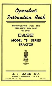 Case Model S SC Early Tractor Operator Manual - Picture 1 of 1