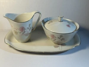 Vintage Schumann Arzberg Germany 64 Sugar Bowl, Creamer and Tray. - Picture 1 of 10