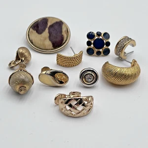 Marked Single Earrings 9 Pcs Pierced Clip For Crafting Repurposing Projects Wear - Picture 1 of 20