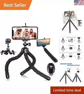 Compact Adjustable Tripod Stand for Video Recording – Universal Smartphone Use - Picture 1 of 9