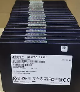 Micron 3.84TB SSD 5200 ECO SATA 2.5" MTFDDAK3T8TDC D1MU420 Solid State Drive - Picture 1 of 4