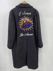 Gucci L’aveugle par amour wool blend long coat size 44 Eu/54 USA Made In Italy - Picture 1 of 11