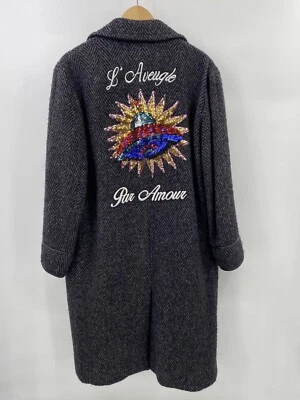 Gucci L’aveugle par amour wool blend long coat size 44 Eu/54 USA Made In Italy - Image 1 of 4