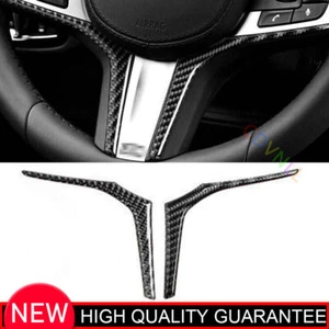 For BMW X3 G01 X4 2018-2022 Vinyl Carbon Fiber Steering Wheel U-Type Panel Trim - Picture 1 of 7