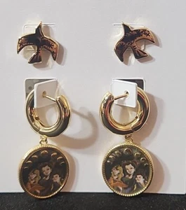2023 Disney Parks X Baublebar Gold Tone Hocus Pocus Sanderson Sisters Earrings - Picture 1 of 5