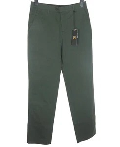 New Authentic Men's Fila Pin Striped Trousers Medium W34" L33" Gold Line Green - Picture 1 of 4