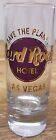 Hard Rock Cafe Las Vegas Clear Shot Glass Barware Bar Restaurant Purple Gold