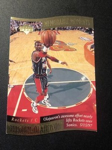 1997-98 Upper Deck Collector's Choice Memorable Moments Hakeem Olajuwon #8 HOF