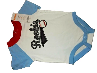 Macacão de beisebol manga curta manga curta 3F 2016 novo com etiquetas 0-3M GyMbOrEe ROOKiE - Imagem 1 de 3