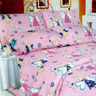 280TC Easy Care Kids Polyester Cotton Printed Quilt Cover Set Pink Fairies Si...