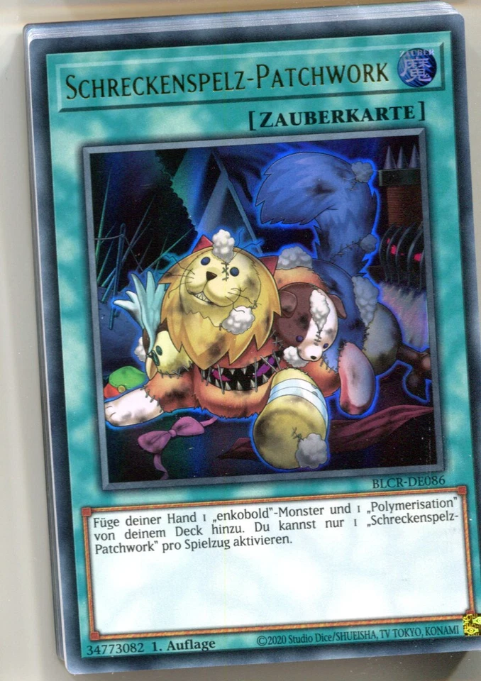 Yu-GI-OH Schreckenspelz Patchwork Ultra Rare BLCR-DE086 - Bild 1 von 1