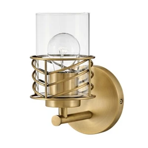Hinkley Lighting Della 1 Light Bath Wall Sconce, Brass/Clear - 50260LCB - Picture 1 of 1