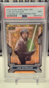 2023 Topps Star Wars High Tek LUKE SKYWALKER Cyber Orange Diffractor /25 PSA 9 - Picture 1 of 2