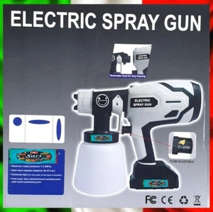 Verniciatore HVLP Pistola Spruzzo Vernice Portatile 2 batteria Serbatoio 180W - Foto 1 di 6