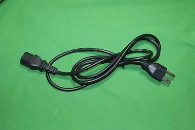 6ft Universal Round Power Cord Standard Wire IEC/Kettle Female 3-Contact AC Male - Image 1 of 2