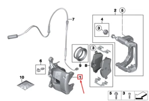 MINI COUNTRYMAN R60 Front Right Brake Caliper 34119804728 9804728 NEW GENUINE - Picture 1 of 2