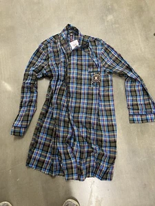 Savage X Fenty Men's Tied Up Tartan Short Robe M - Picture 1 of 5