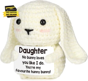 Mini Funny Bunny Daughter Gifts Easter Basket Essentials Stuffers I Love You Dau - Picture 1 of 9