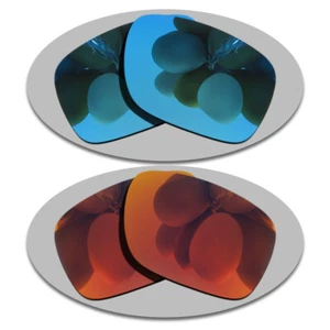 Sky Blue&Fire Red Lenses Replacement For-Oakley Sylas 57mm Polarized - Picture 1 of 3