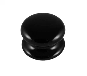 Victorian Porcelain Knob 38mm - Black - Inc. M4 Screw - Door / Cupboard / Drawer - Picture 1 of 1