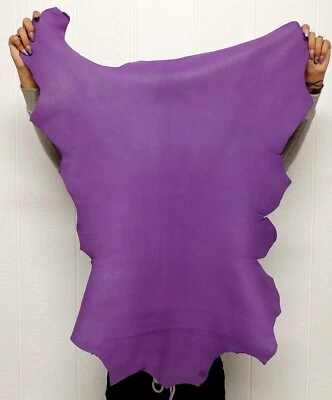 PURPLE Buckskin Garment Leather Hide for SCA LARP Garb Cosplay Native Craft Bags - Image 1 of 2