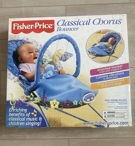 Vintage Fisher-Price Classical Chorus Vibrating Baby Seat + Music - Rare - Bild 1 von 6