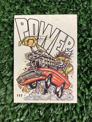 1969 Donruss Odd Rods #117 POWER Sticker Card Free Shipping! - Image 1 of 2