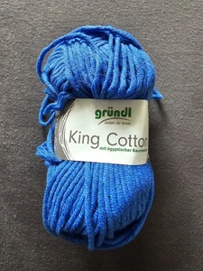 1x Gründl King Cotton Garn Wolle Blau (Zustand ungenutzt, neu) - Bild 1 von 6
