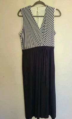 LC1 Sandra Darren Mono Mujer Sin Mangas Pierna Ancha Sobrepelliz Cuello Cerradura M Foto 1 de 4