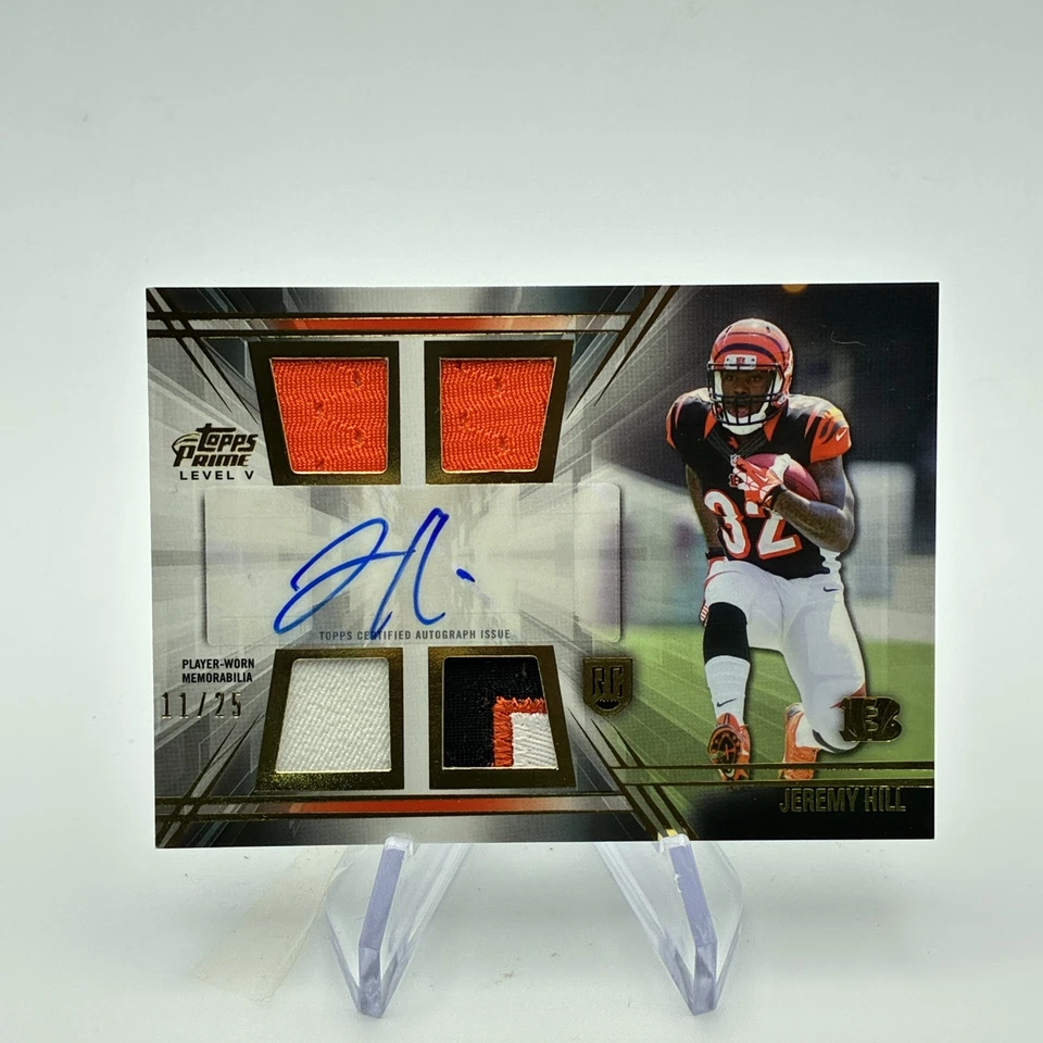 Jeremy Hill Autographed Relics Level 5 Gold RPA /25 2014 Topps Prime #PV-JH - Image 1 of 2