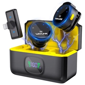 WAVLINK 608C Micrófono Doble Inalámbrico Lavalier Magnético con Receptor RX de 8 Pines, - Imagen 1 de 9