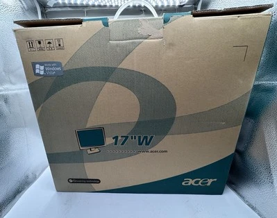 Acer AL1716W 17” Widescreen TFT LCD Black Monitor 1440x900 Open Box - Image 1 of 4