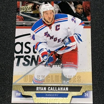 RYAN CALLAHAN Exclusive #d/100 2014-15 UD Exclusives #424 Free Comb Ship - Image 1 of 2