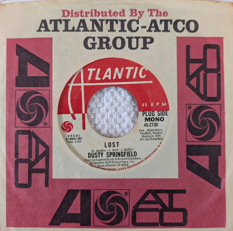 DUSTY SPRINGFIELD, 7 «45, МОНО DJ, OG 1970, LOST - Изображение 1 из 3