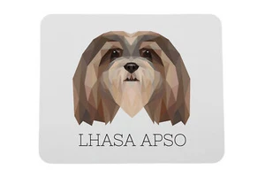 Lhasa Apso geometrische onderlegger Art-Dog - Afbeelding 1 van 4