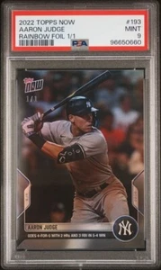2022 Topps Now #193 Aaron Judge Rainbow Foil 1/1 PSA 9 - Picture 1 of 2