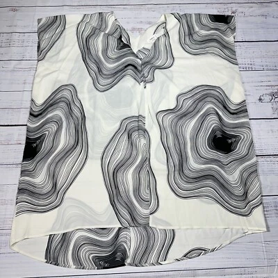 Vestido Simple Suzanne Betro Off White Negro Caftán Transparente Ligero Talla M Nuevo con Etiquetas Foto 1 de 4