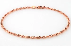 9ct Rose Gold Diamond Cut Prince Of Wales Bracelet 18cm / 7 inch - Picture 1 of 4
