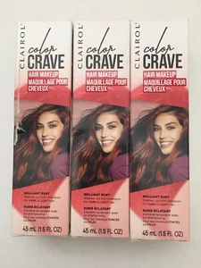 3x CLAIROL Color Crave Temporary Hair Makeup 45ml/1.5 fl oz. Brilliant Ruby - Picture 1 of 4