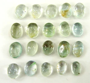 31.90 Ct Natural Aquamarine Loose Gemstone 7-9 mm Cabochon 20 Pcs Lot - 64681 - Picture 1 of 5