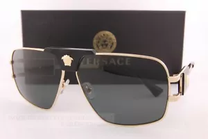 Nuevas gafas de sol VERSACE VE 2251 1002/87 negras/grises para hombres mujeres - Imagen 1 de 5