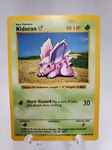 Pokemon Card NIDORAN 55/102 Base Set Shadowless 1999 Vintage WOTC - Picture 1 of 6