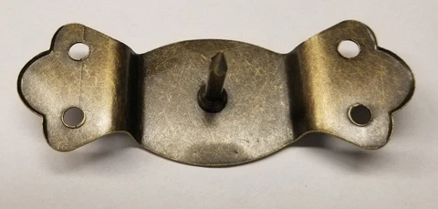 Trunk Handle Loop - Antique Brass Plated chest steamer leather vintage old cap Cover