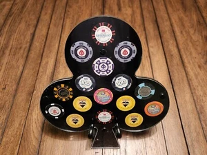 LOTTO nero Las Vegas $100 100 chip (17) Bellagio WPT Tahoe Kings Club display - Foto 1 di 18